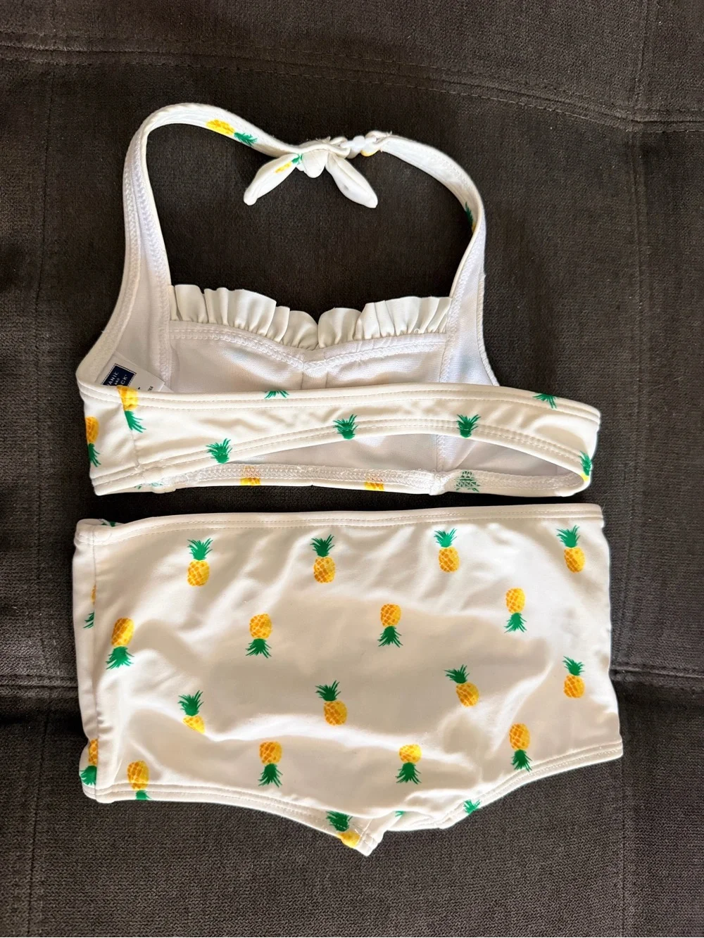 Janie and Jack White Pineapple Two-Piece Swim Bikini